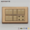 Most popular 8 switch 2 ways gold socket